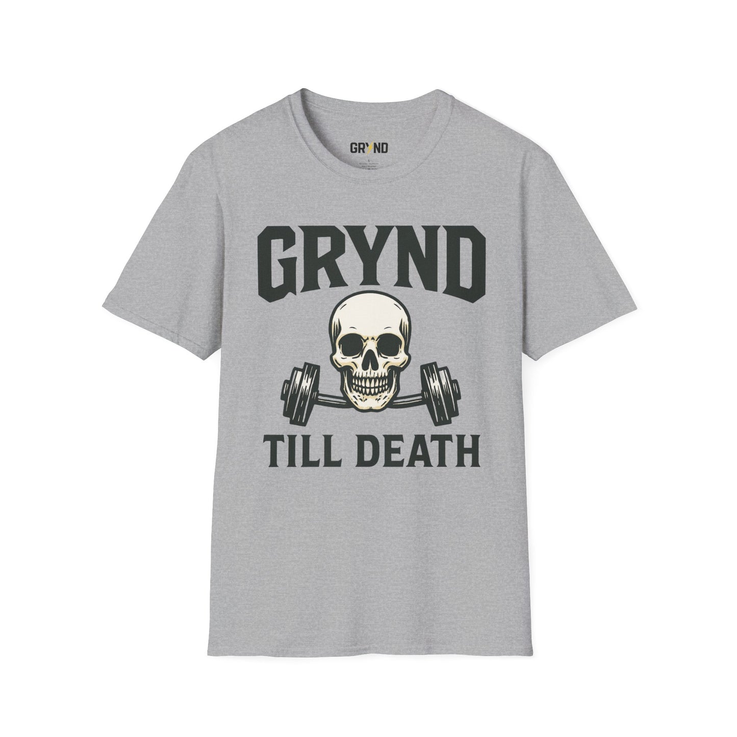 💀 GRYND TILL DEATH Unisex Softstyle Tee.
