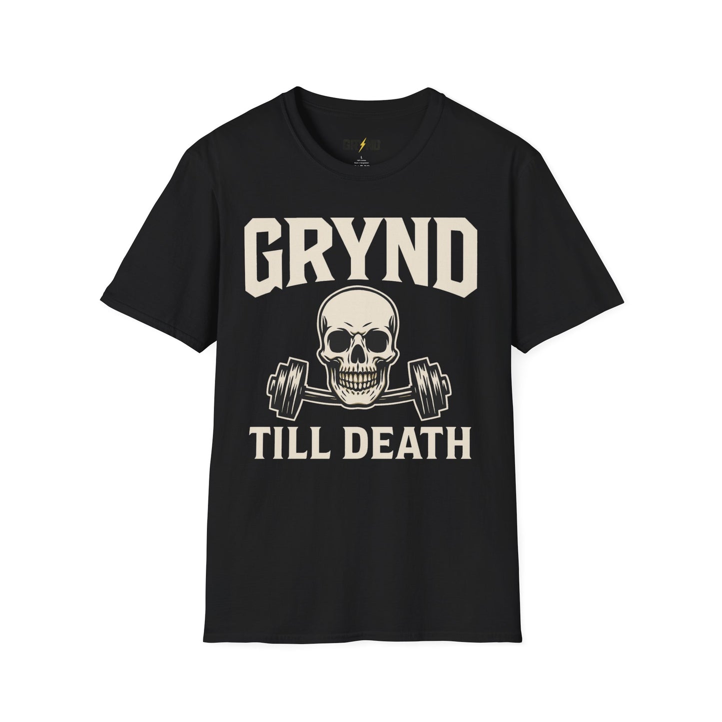 💀 GRYND TILL DEATH Unisex Softstyle Tee.